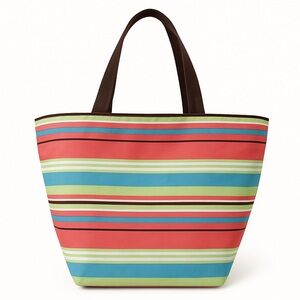Colorful Striped Tote Bag